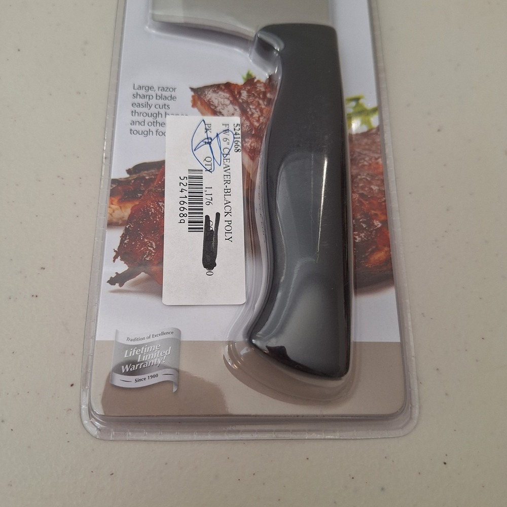 Farberware 6" High Carbon Stainless Steel Cleaver Knife Chopper Razor Sharp - Picture 5 of 9